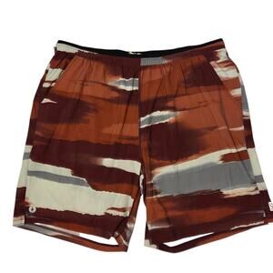 Smart Wool Men Active Training Shorts 8"  sz XL Lined Performance Horizon Print